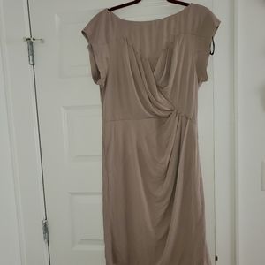 Karen Millen Nude Pintucked Dress 10